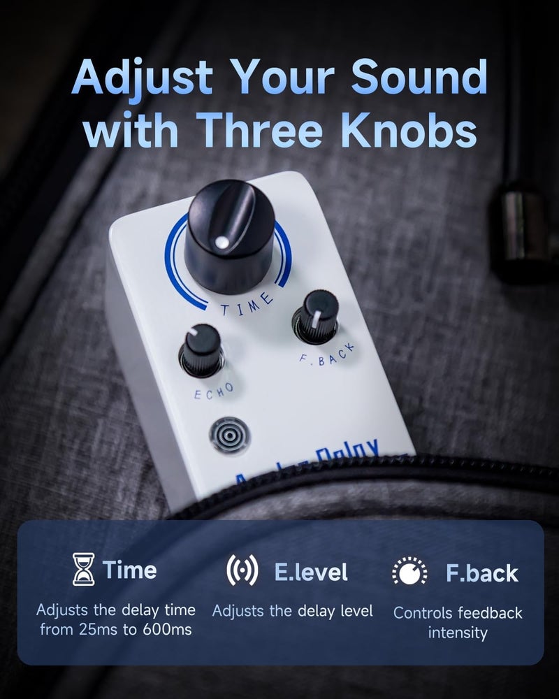 FLAMMA FC17 Analog Delay Pedal Vintage Delay Effects Electric Guitar Pedal True Bypass - Image 3